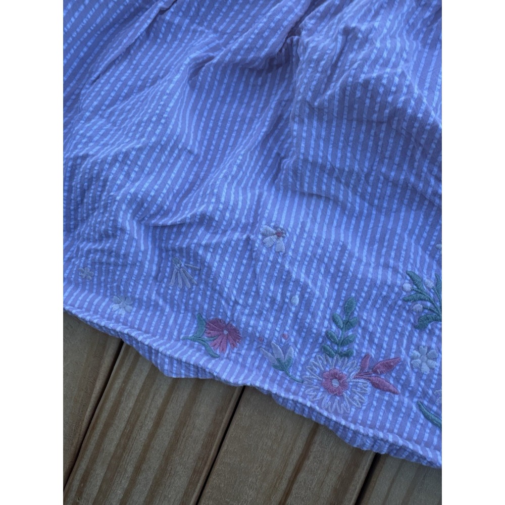 Catherine Malandrino Toddler Girl Striped Sundress 3t Embroidered Flowers - Picture 7 of 13